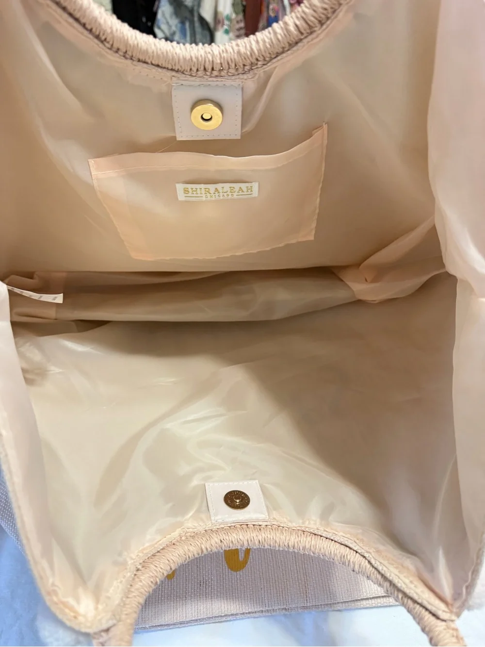 Lot 2 Shiraleah Chicago Bridesmaid Tote Bags Pom Pom Beach Wedding NWT Gift